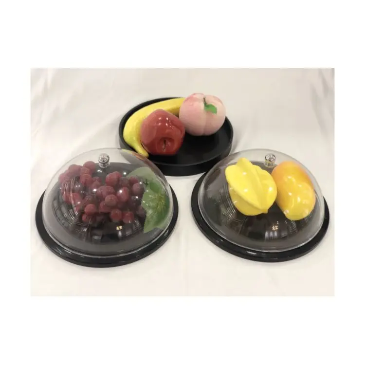 Customized Professional Restaurant Transfer Dishes Round Tray Commercial Ktv Acrylic Fruit Tray
