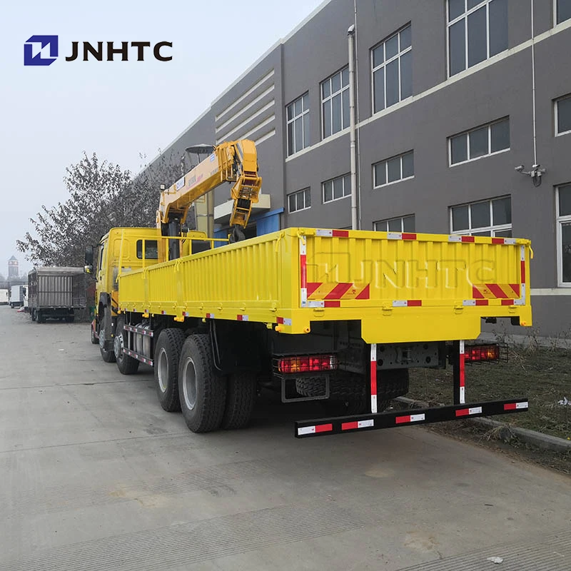 2023 Factory On Sale Sinotruk Howo 8x4 371hp Cargo Mounted With Hydraulic Straight Boom Crane Truck