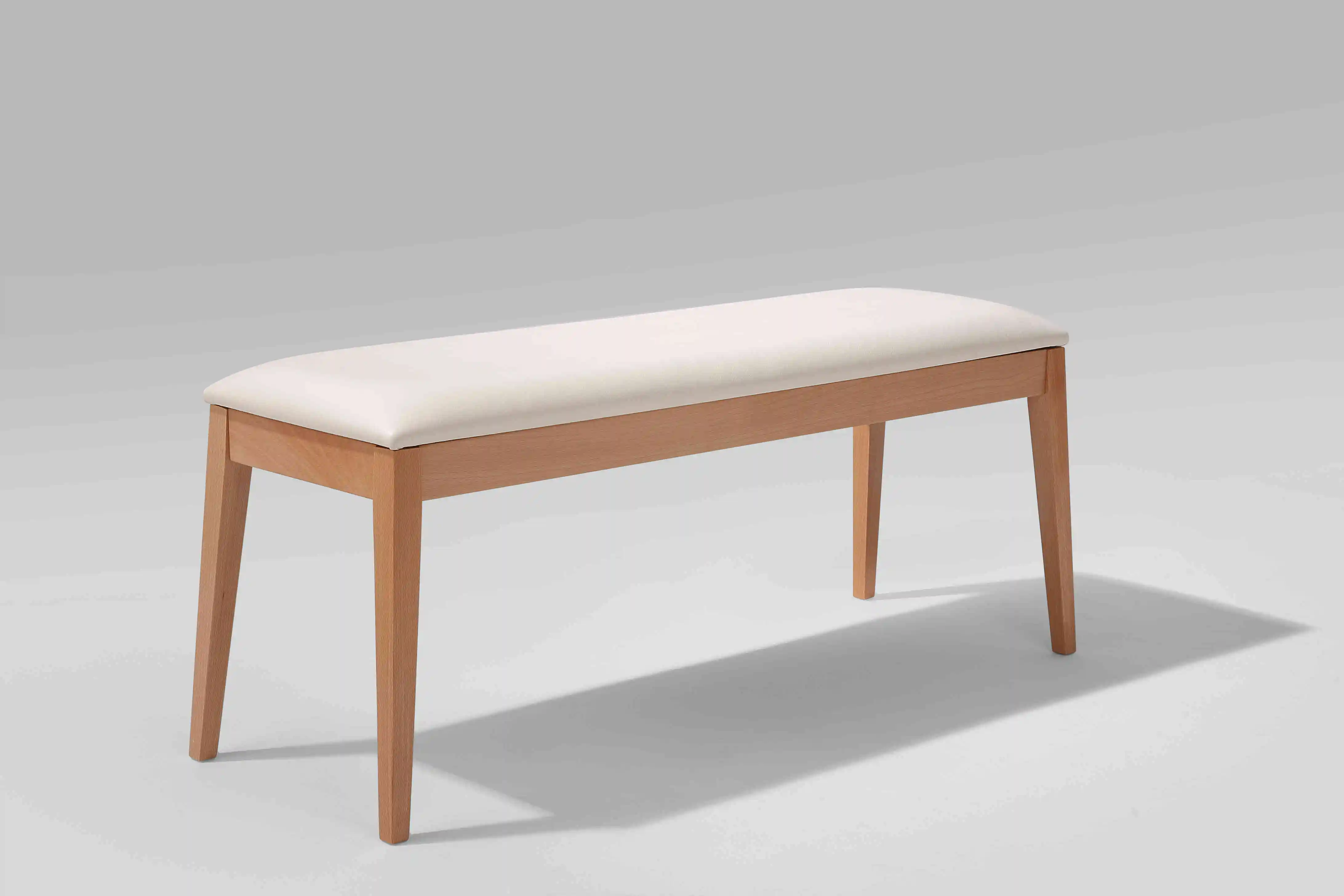 Modern design dining room furniture sets 2-seater backless fabric or PU covered solid wooden Bench