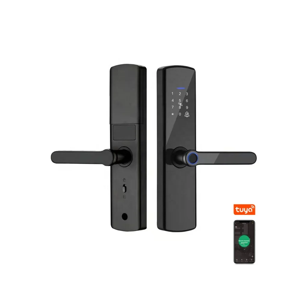 OEM /ODM Manufacturer APP Biometric fingerprint handle smart door lock tuya