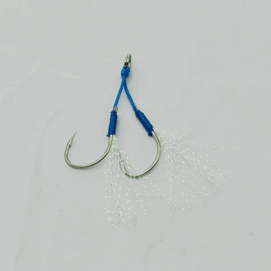 Длинный рыболовный крючок Mustad из нержавеющей стали с отверстиями для морской рыбалки