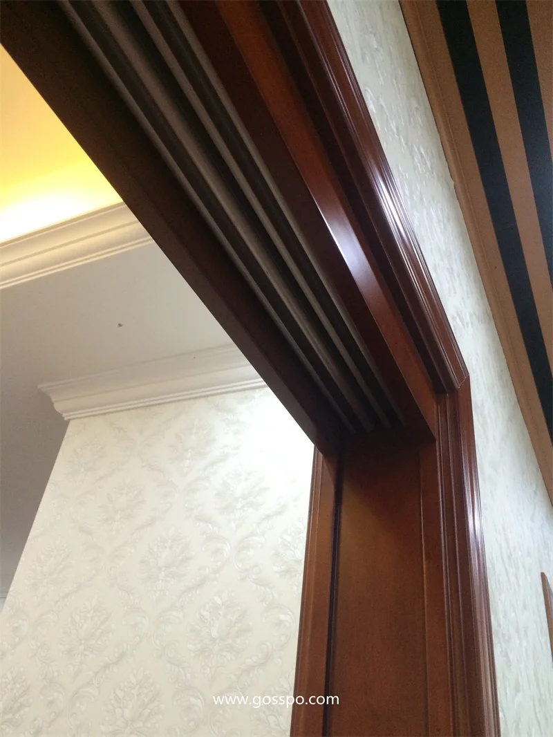 
XS3-022 Bathroom wood frame sliding glass door swing kitchen door 