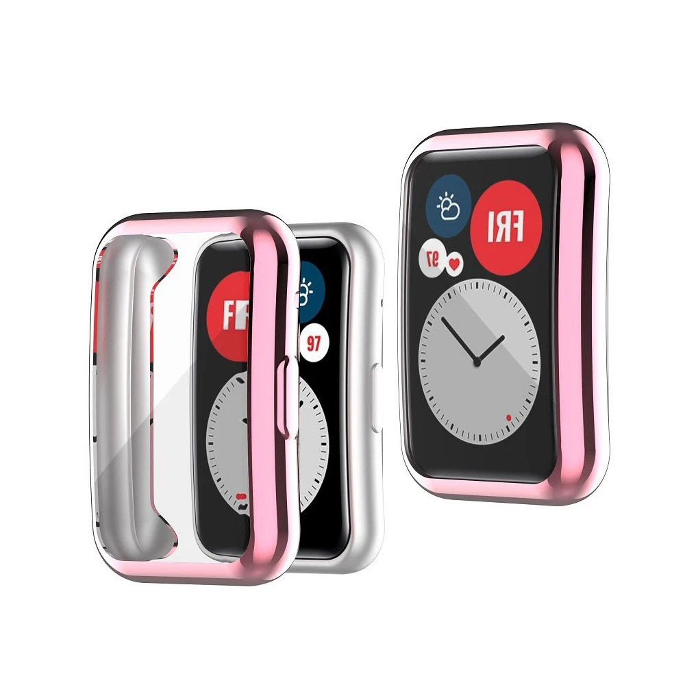 Ultra Slim Soft Tpu Screen Protector Smart Watch Fit Strap And Protective Case For Huawei Fit