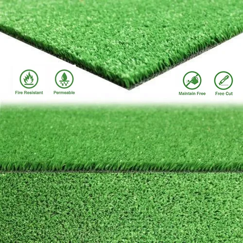 ABRIN No MOQ Garden Landscape Indoor Mat Rubber Backed Grass Carpet Artificial Grass With Drainage Holes