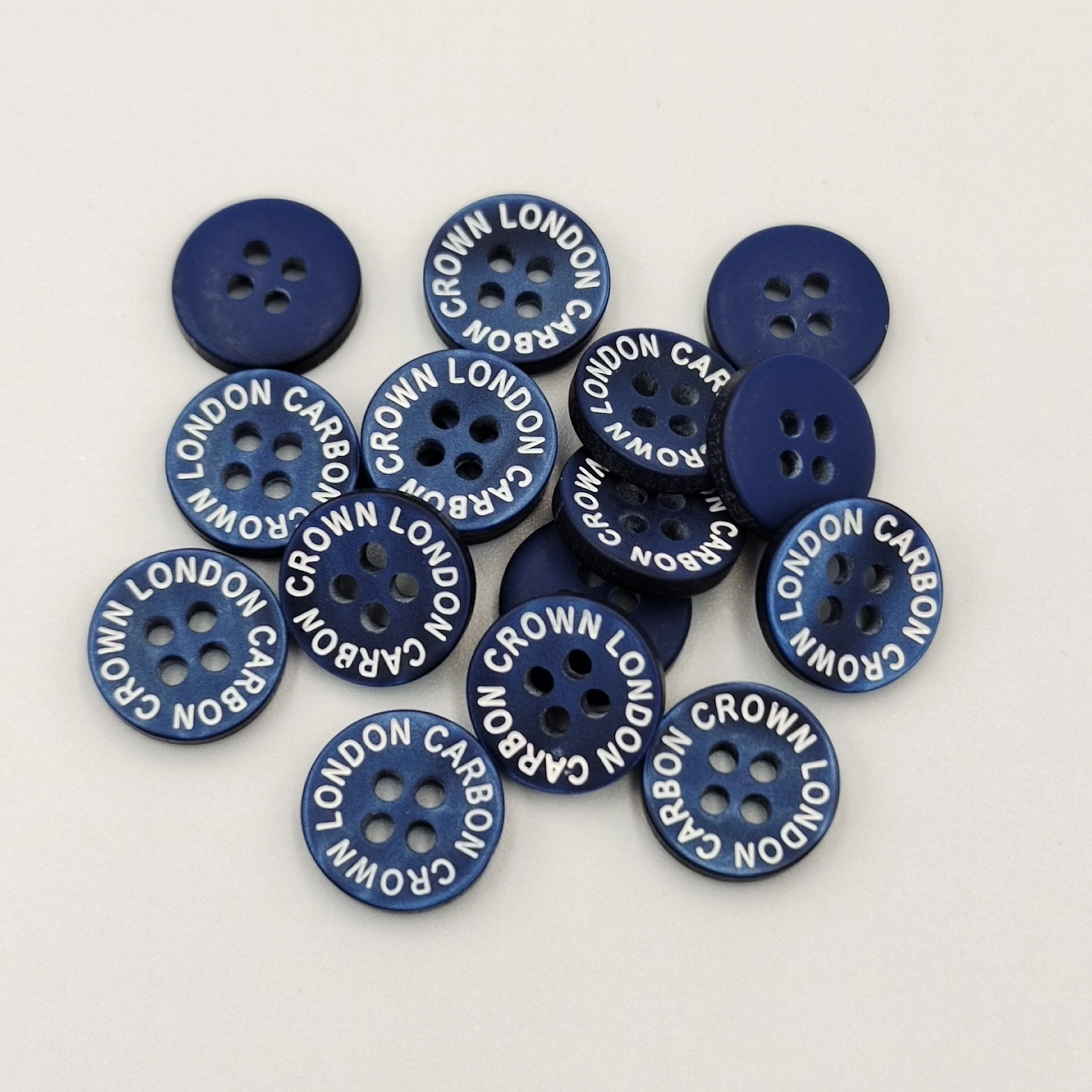 Wholesale Laser Plastic Sewing Round Shaped 4-Hole Designer  Colorful Resin Shirt 18L Button