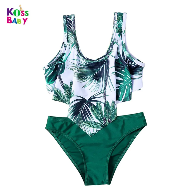 2022 printing onesie swimsuit 12 years old teen kids bikinis one piece girls swimwear