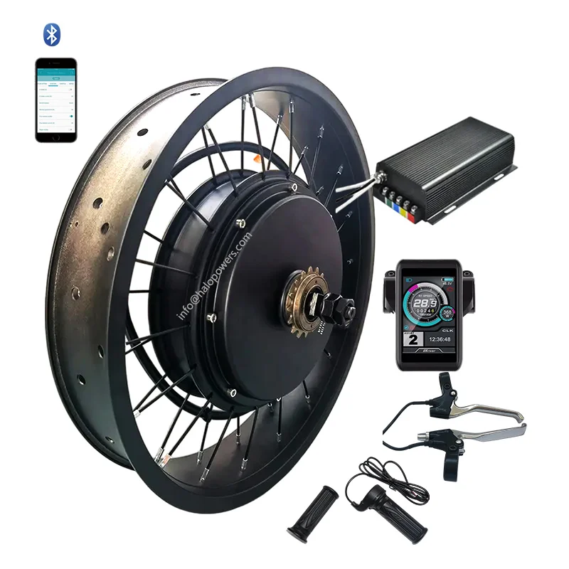 QS 205 V3 72v 5000w 20x4 3000 watt hub motor 20 inch rear hub motor wheel 5000w ebike conversion kits fat tire 26x40 fat tire
