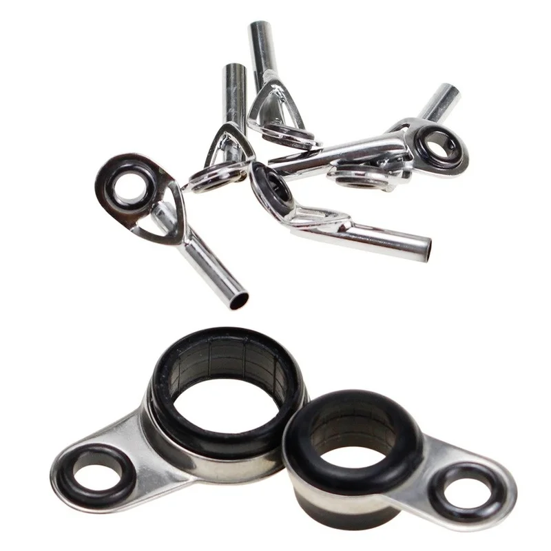 
Multiple Sizes Telescopic Fishing Rod Guides Top Ring Set Raft Fishing Repair Accessories Rock Fishing Tackle Rod Guides Ring 