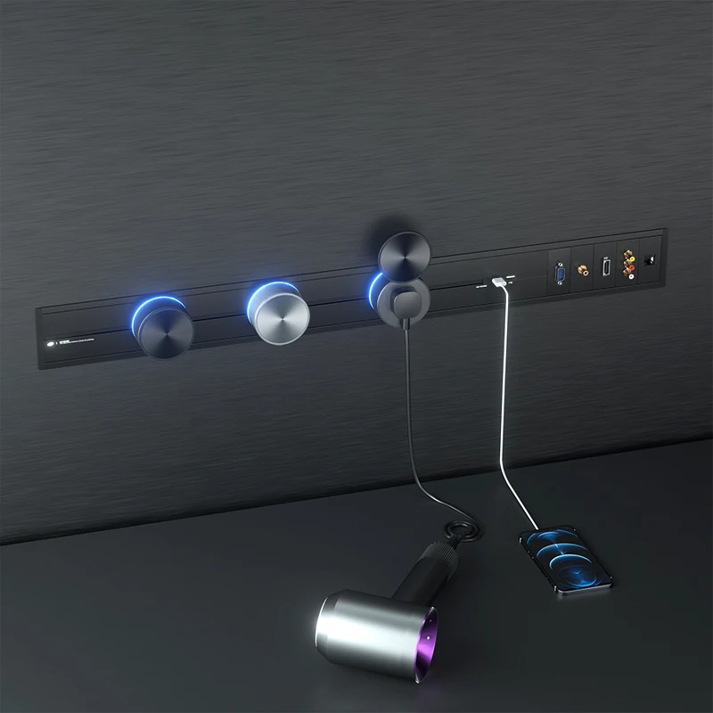 Top selling electr socket outlet classic design universal multi-connectors wireless power track socket adapter  with socket