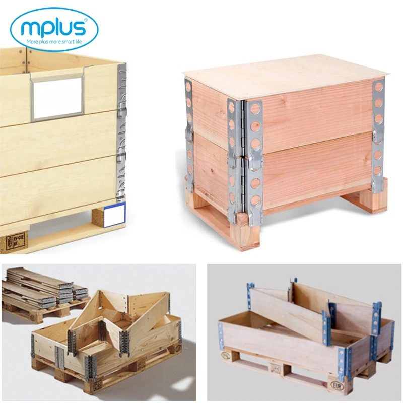Professional  Galvanized Steel Connector Pallet Collar Hinge For The Wooden Corner Box