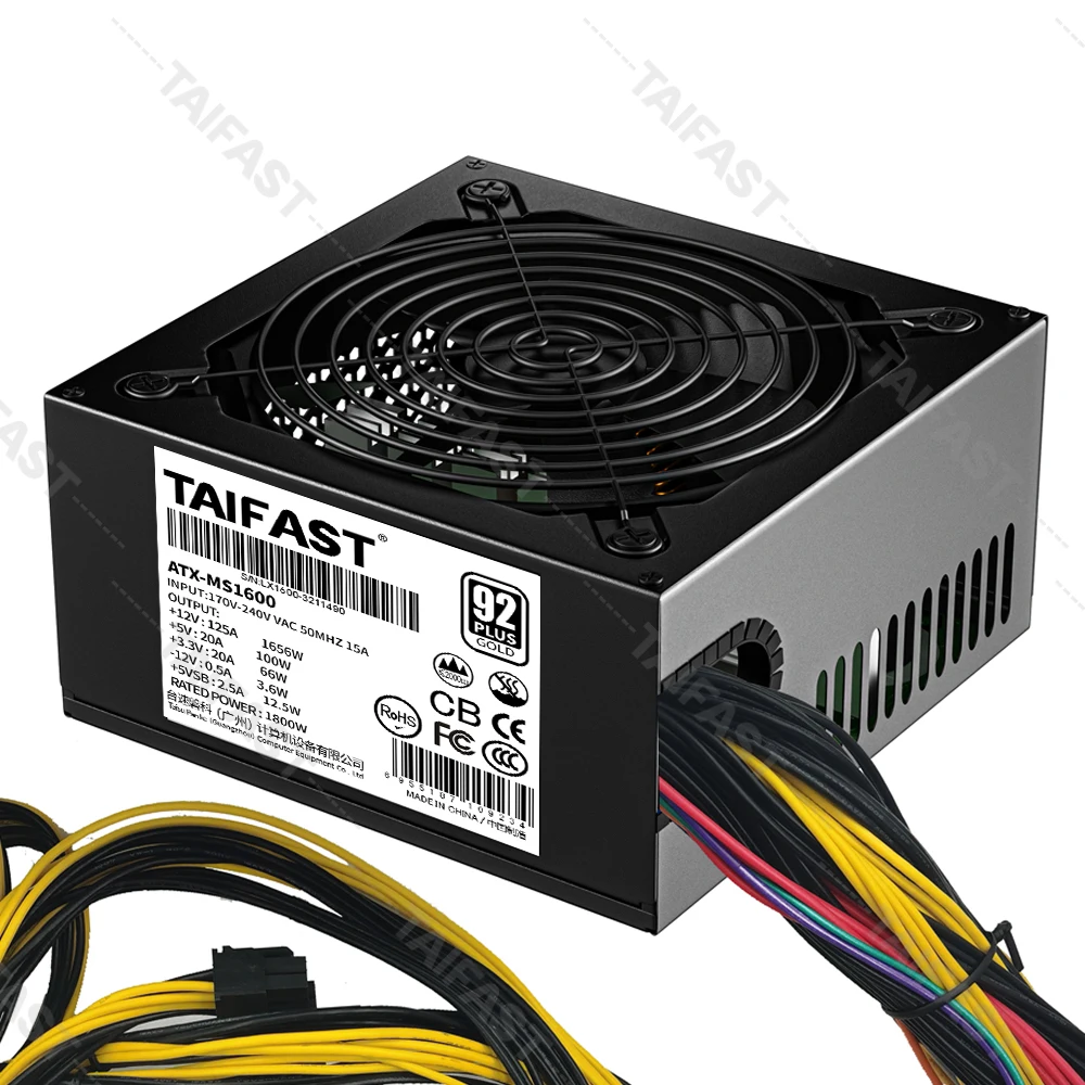 Stock Asic 1600W 1800w 2000w Power Supply For Mining