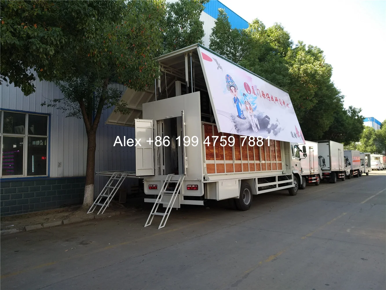 4x2 JAC 7-8m мобильный сценический грузовик для