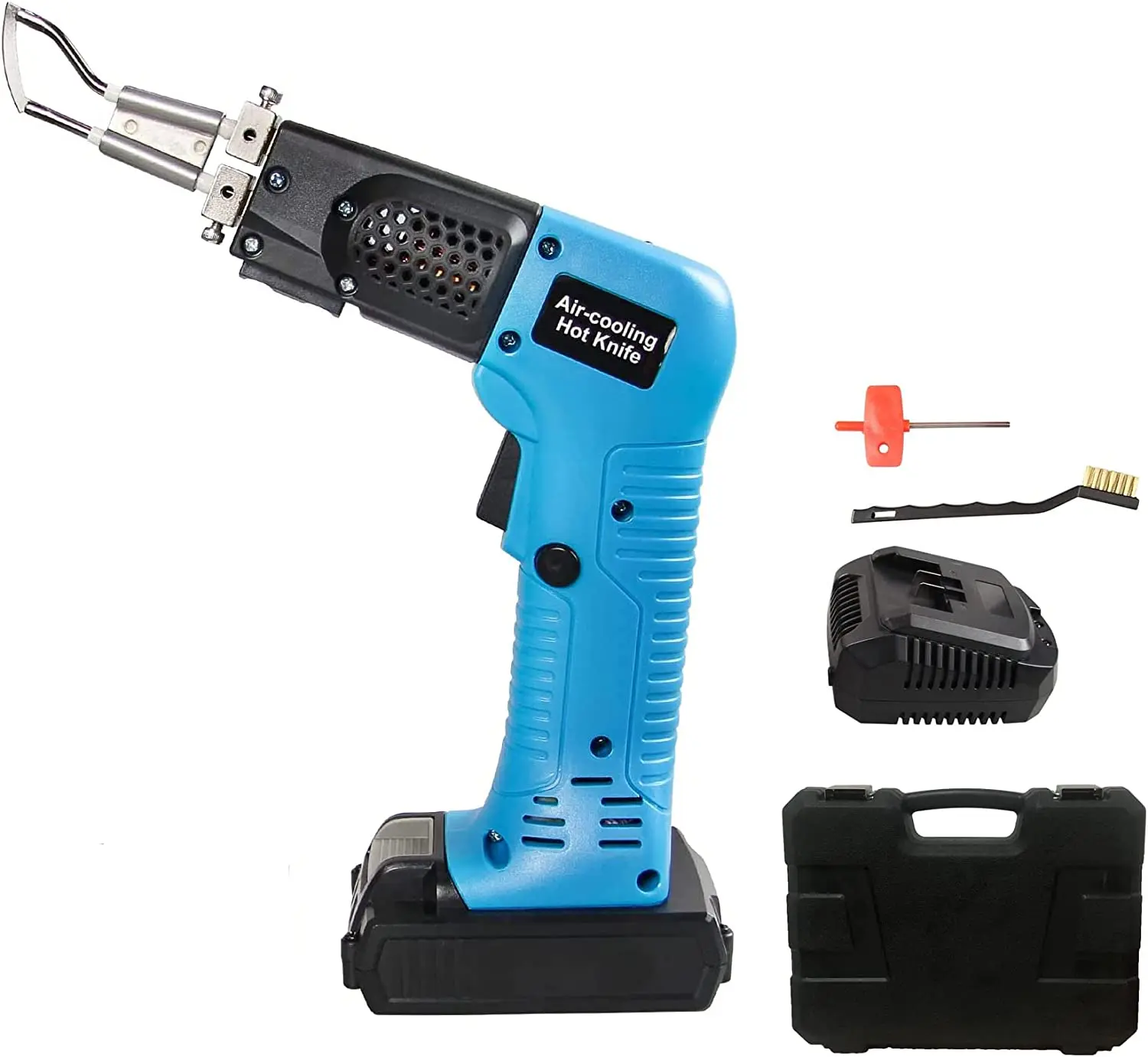 Cordless Electric Hot Knife DC 18V 115W Fabric Cutter Kit Portable Heated Rope Fabric Cutting Tool Ribbon Hot Cutter Knife Bat