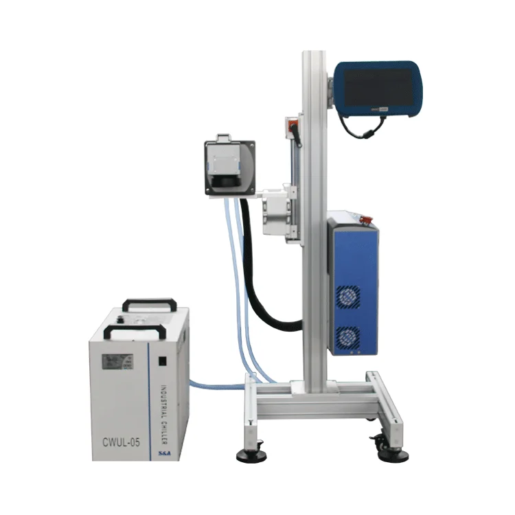 Large Format UV 3W 5W Flying Online Laser Printer for Coffee Package Pouch Print Production Date