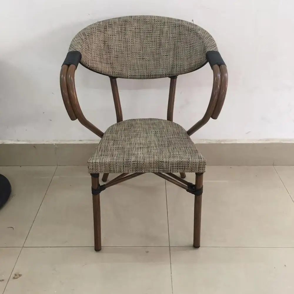 new-design bamboo pattern outdoor aluminum  bamboo rattan chair