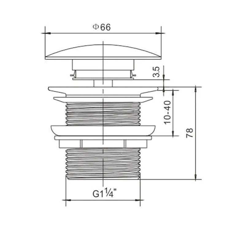 Good Seller OEM CE Certificated 32mm Color waste Brass pop up Drainer Bathroom Click Clack Strainers Wash Basin Sink drains