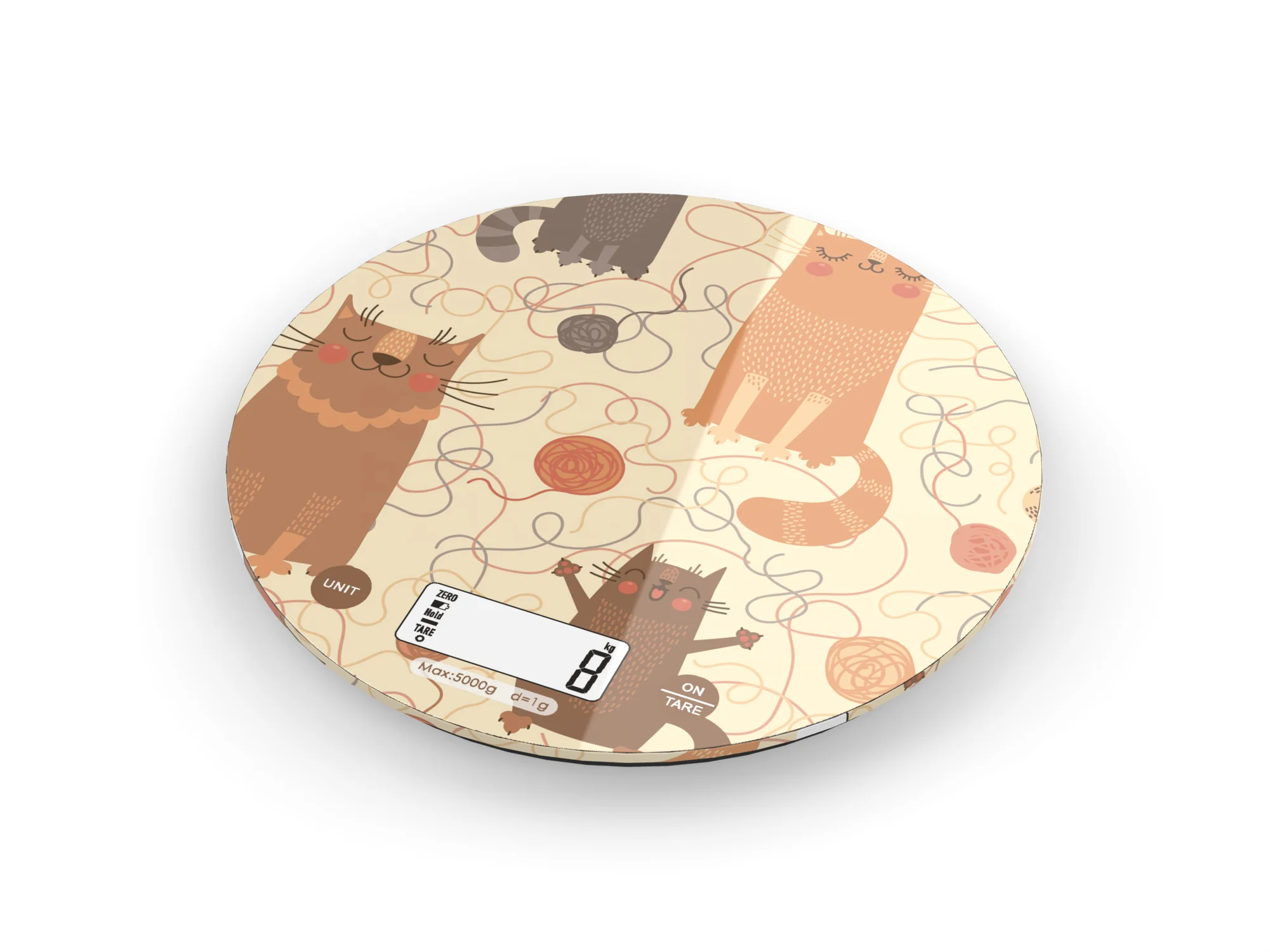 Rectangle Promotional Gift LCD Display 5kg Touch Buttons Slim Digital Kitchen Scale