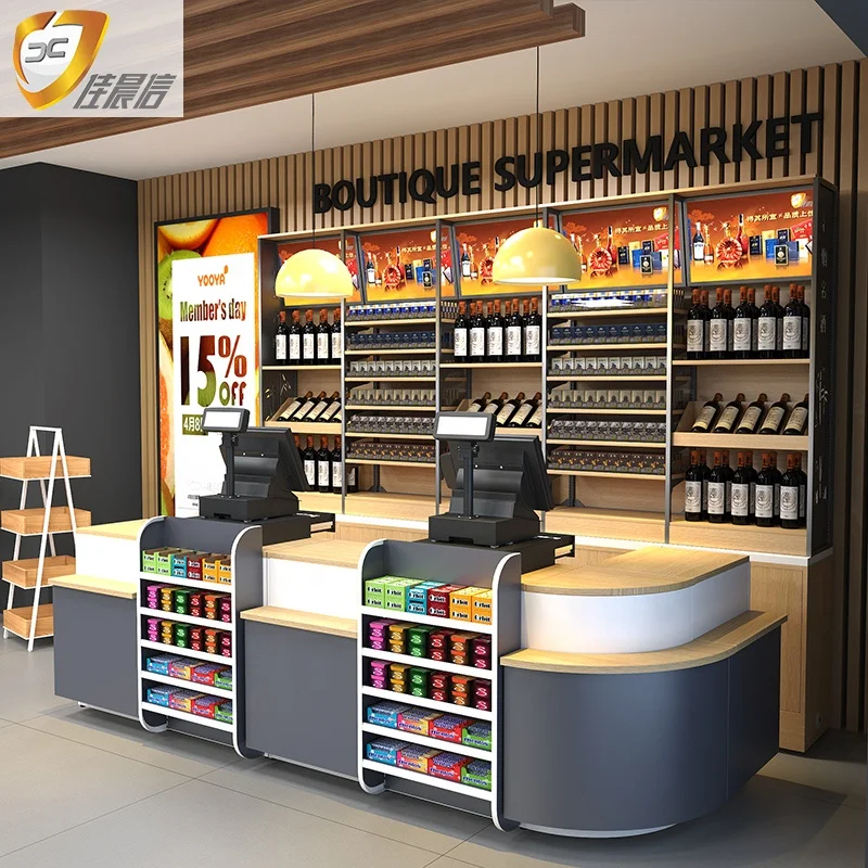 
Supermarket Checkout Counter/Good quality cash register/convenience cash stand for shop 