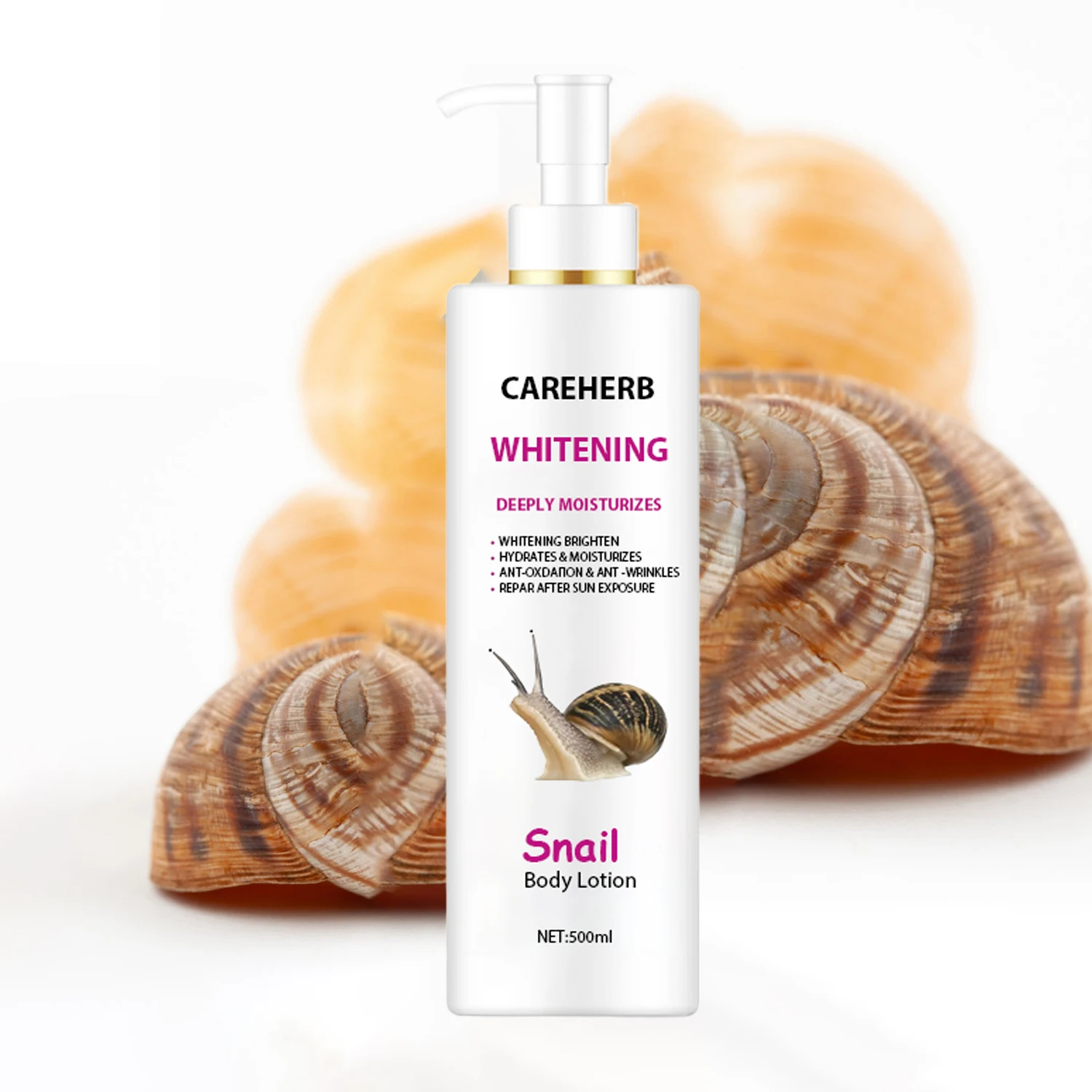 Halal Cosmetic Custom Moisturizing Cream Lightening Brightening Fast Whitening Snail Body Lotion for Women Dry Skin