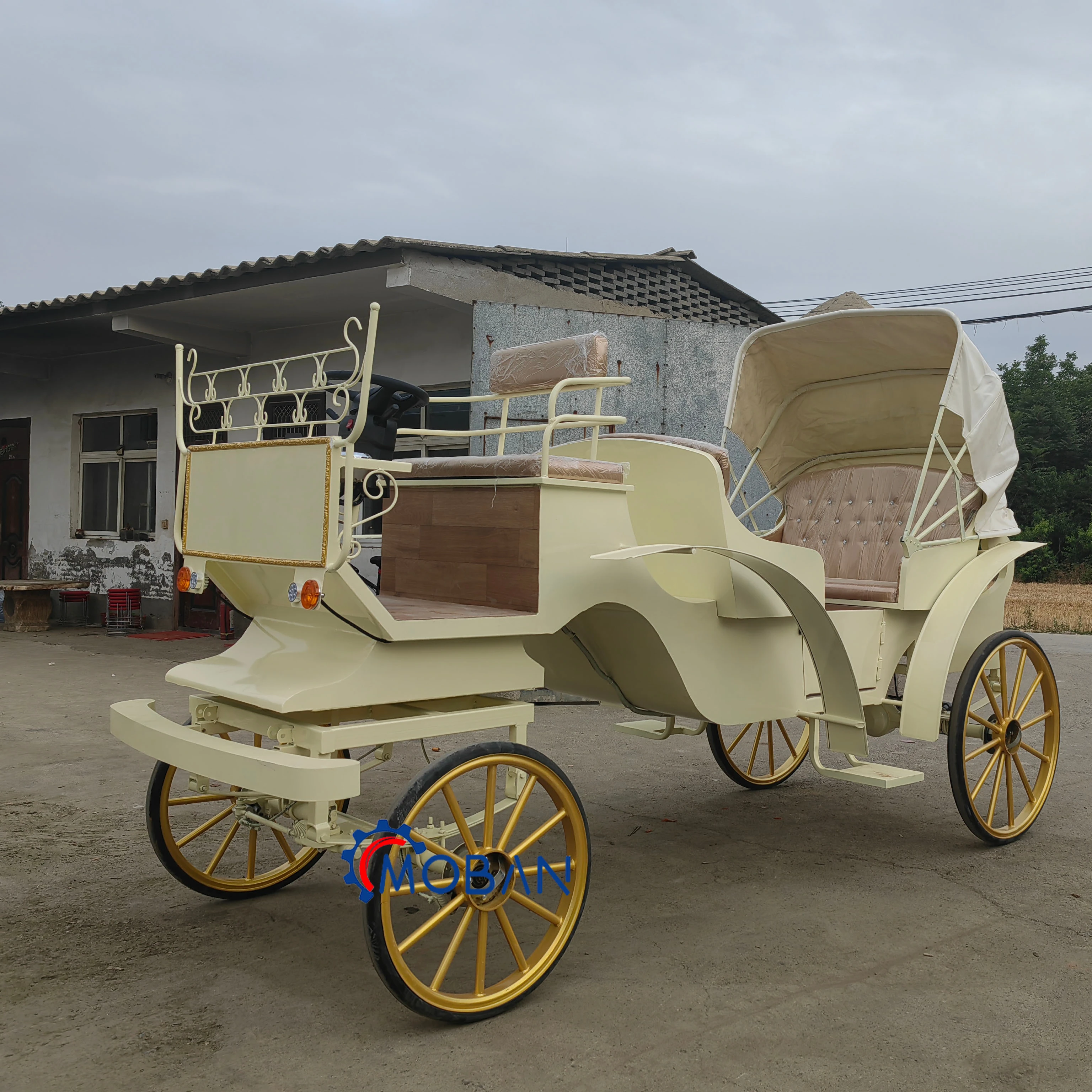New Style Wedding Sightseeing horse carriage/ High Quality Victoria horse drawn carriage wagon for Sale