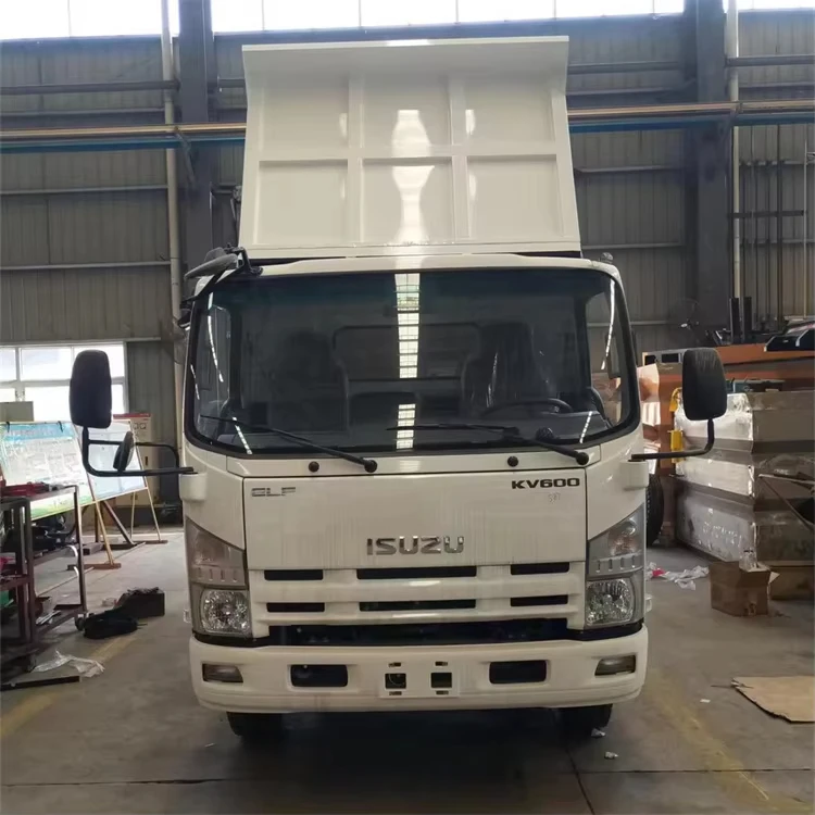 Isuzu 190 HP 4X2 Diesel Fuel Dump Truck Rear Camera Left Steering Euro 6 30t Capacity Famous Chinese Brand New Used Sale