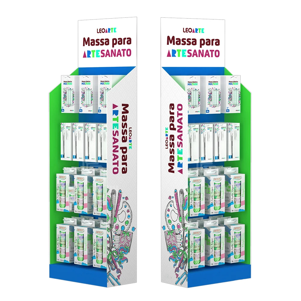 Картонная книжная витрина напольная подставка бумажный канцелярский крючок подвесной стенд для цветных ручек