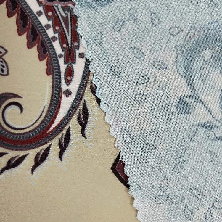 High Quality 100% Polyester Soft Custom Digital Printed 100D Satin Stretch Chiffon Fabric
