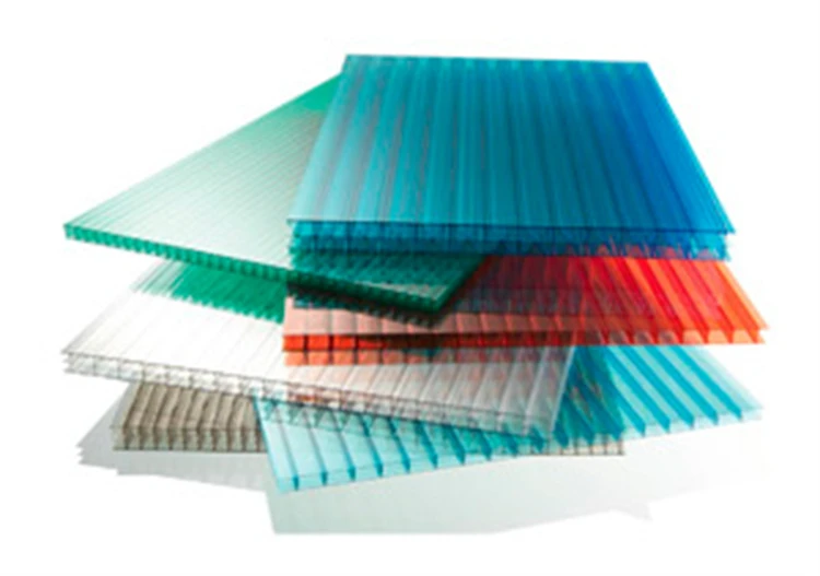 Polycarbonate Hollow Sheet Twin Wall Building Material Clear 10mm Thickness Sun Sheet