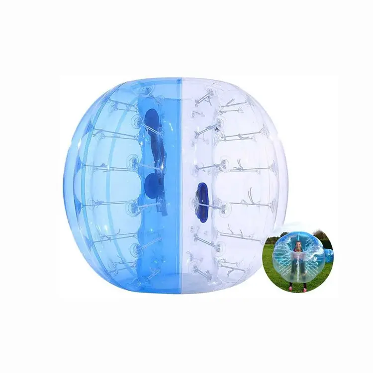 Half Blue colour Inflatable Bumper Bubble Soccer Ball 0.8mm Eco-Friendly PVC Zorb Ball Human Hamster Ball for Adults and Kids