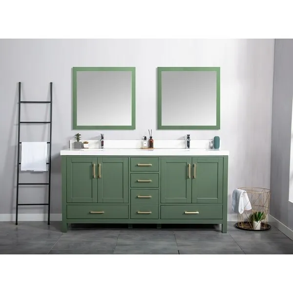 brightly colored decor transitional style featuring luxuriy countertop Double Bowl Sink Bathroom Vanity cabinet with 2 in Quartz