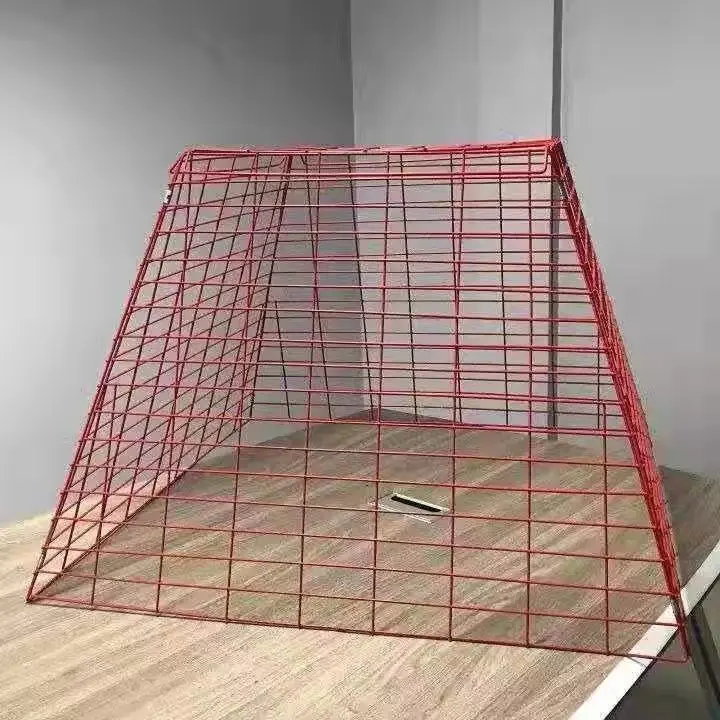 PVC coated galvanized 2.5 2.8 3 mm wire diameter 2.5*10 3*10 aperture cuboid chicken rooster cages pen with two doors