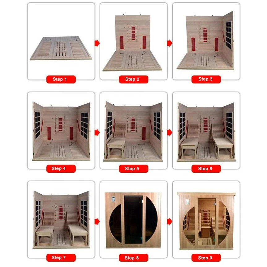Home Relax Lay Down Chairs Infrared Sauna Far Infrared Recliner Sauna for 2 Person