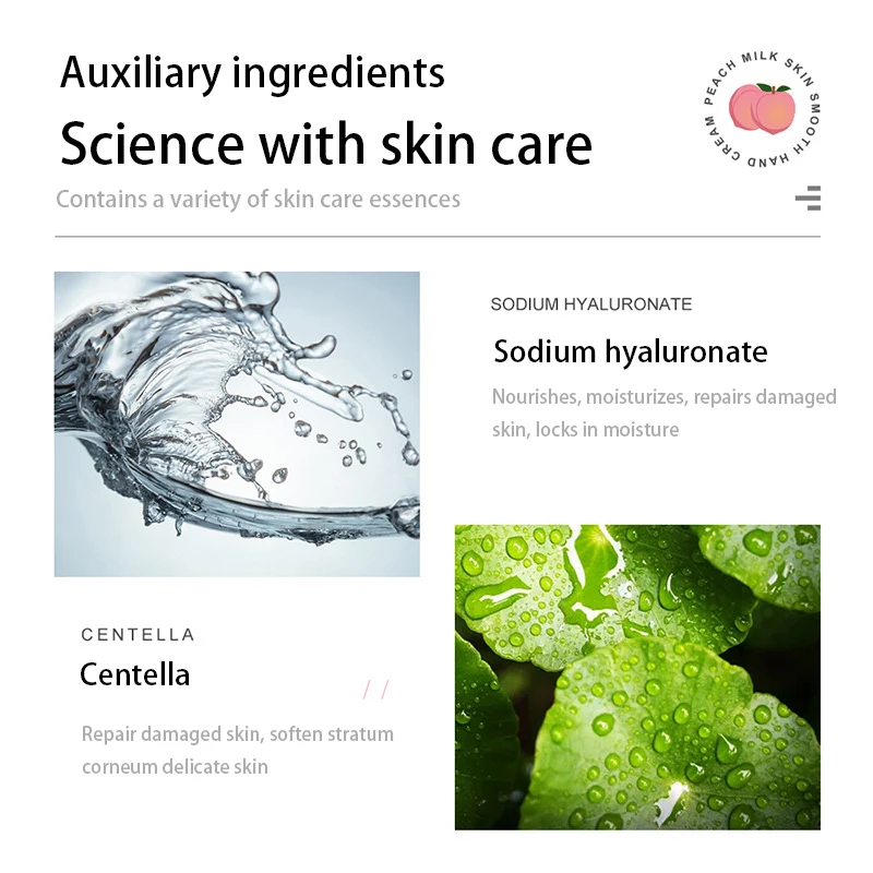 OEM Wholesale peach hyaluronic acid beauty face sheet mask moisturizer whitening facial mask