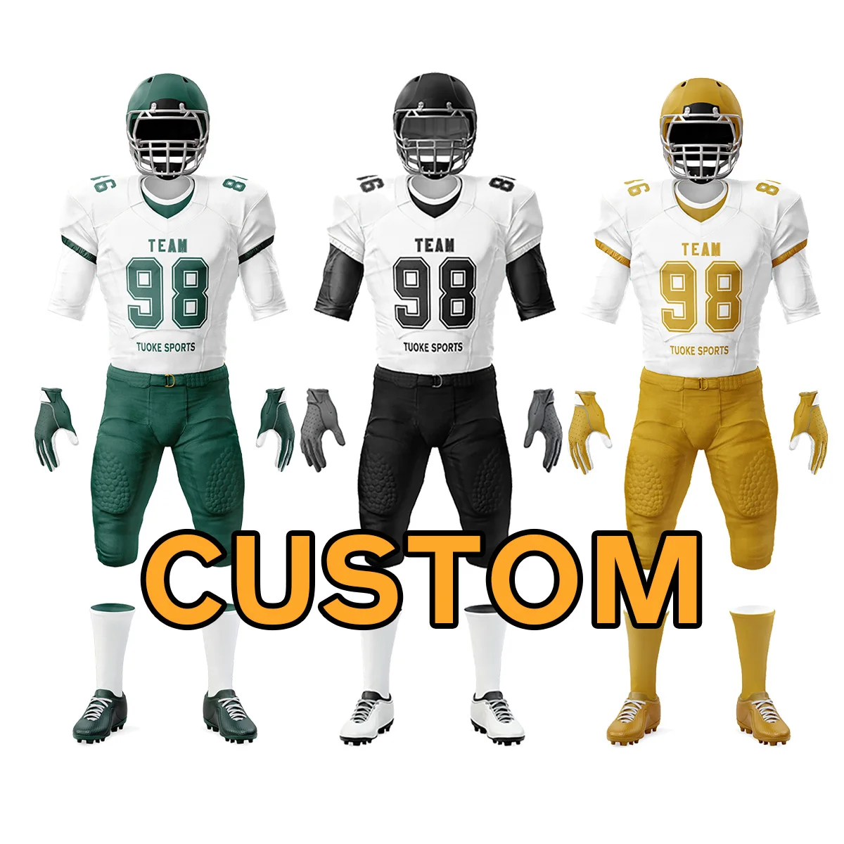 Высококачественная спортивная одежда униформа для американского футбола оптовая продажа Джерси молодежного Комплект футболок регби на заказ