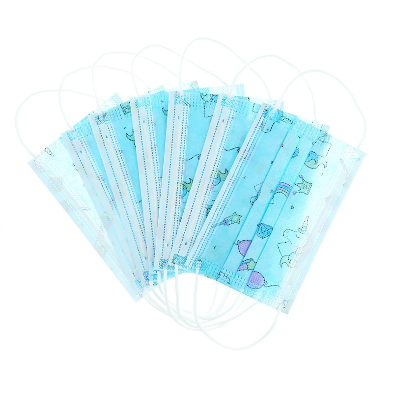 Factory  High Quality disposable 3 layer medical surgical kids face mask with Different Cartoon Patterns