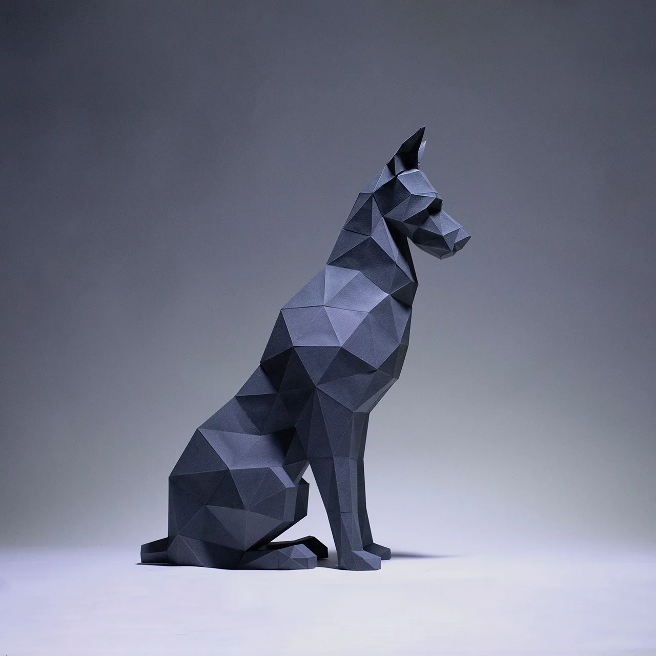 Sitting Doberman,3D Origami Paper DIY Handmade Art,Home Decor,Educational Interests,Holiday Parties,DIY Origami Paper Crafts