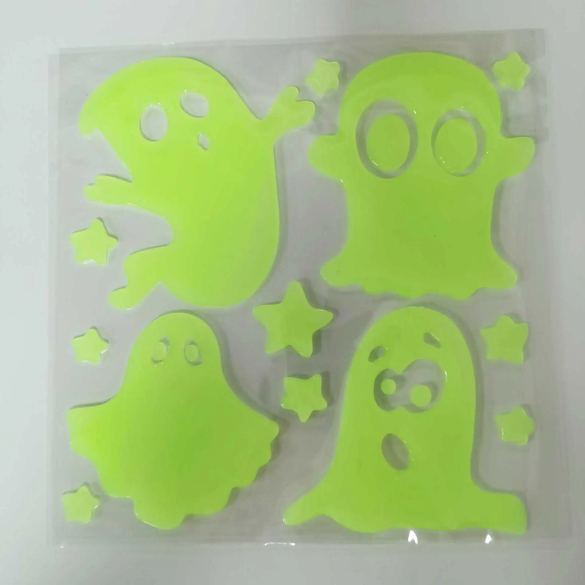 Halloween TPR Customized Window Clings decor stickers for glass window refrigerator door Glow Sticker Scary gel clings