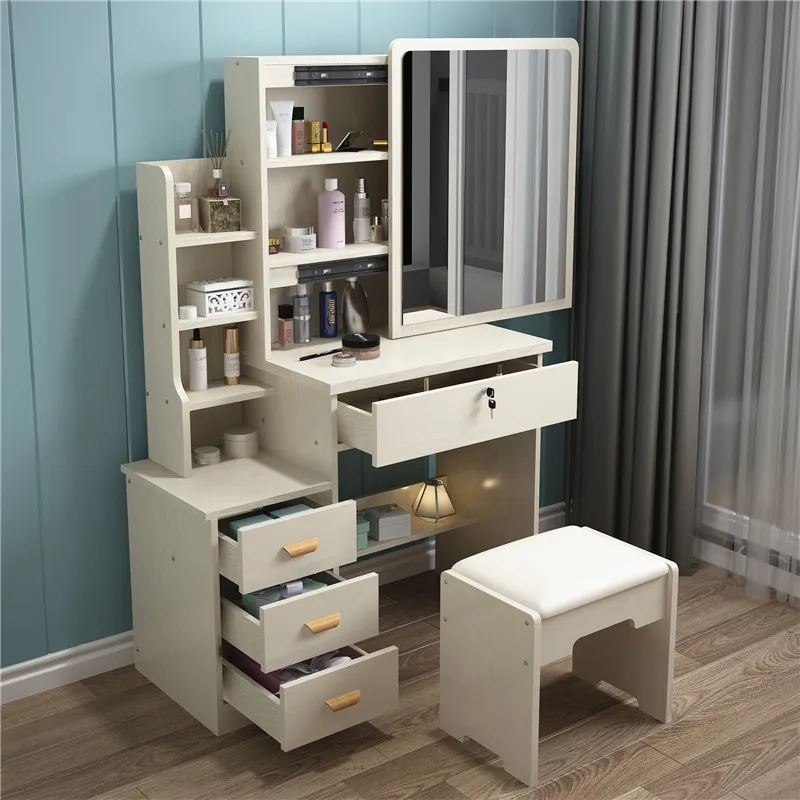 New Design Saving Space Dressing Table with Mirrored Vanity Dressers