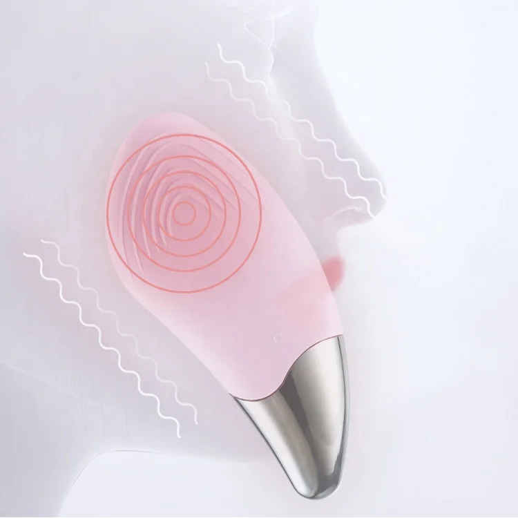 
Electric High Frequency Deep Cleaning Sonic Face skin face facial brush reviews Silicone Facial Cleansing Brush With Handle 