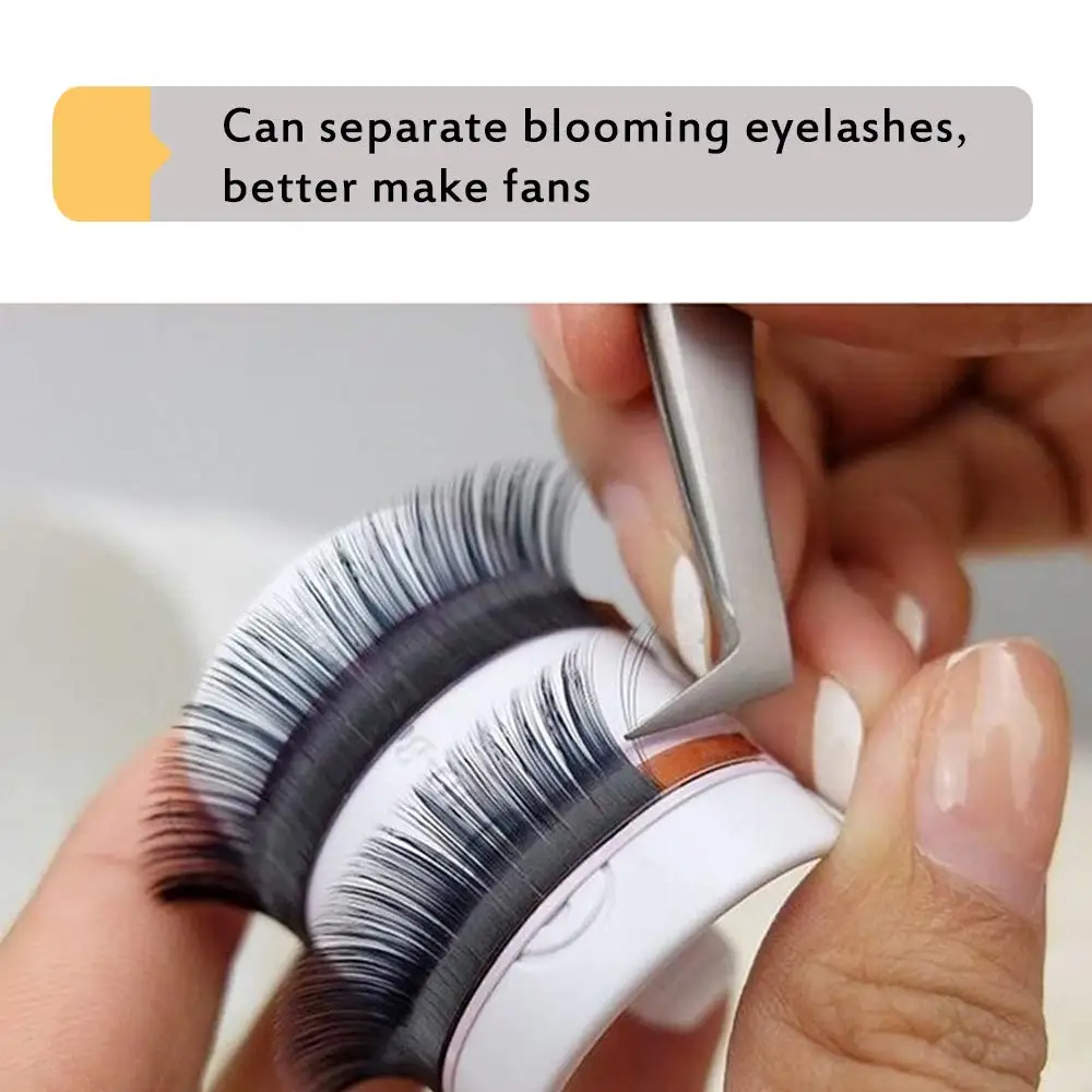 Пинцет для наращивания ресниц, профессиональный Прецизионный, изогнутый L-образный, плоский, для объема