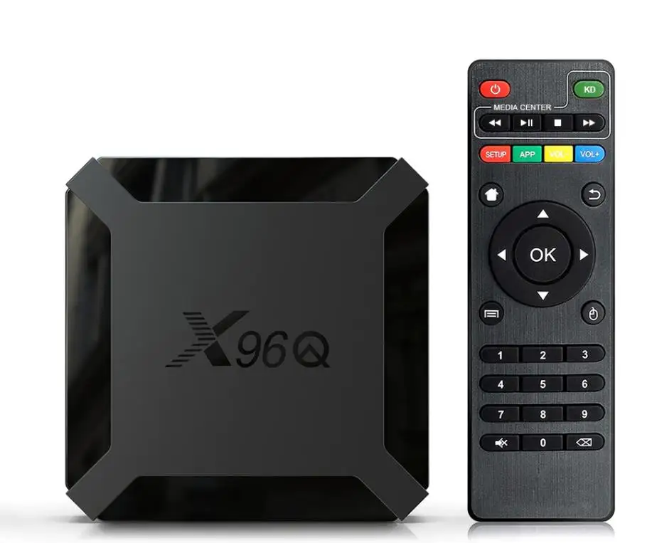 Android TV Box 10.0 X96Q 2GB RAM 16GB ROM Allwinner H313 with WiFi 2.4G USB Ultra HD 4K 3D Home Smart TV Box