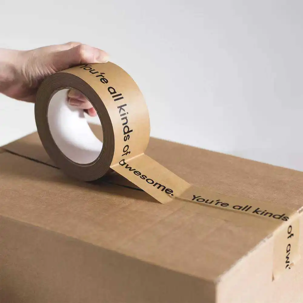 Fast Delivery High Performance Custom Printed Water-Activated Packaging Tape For Parcel Kraft