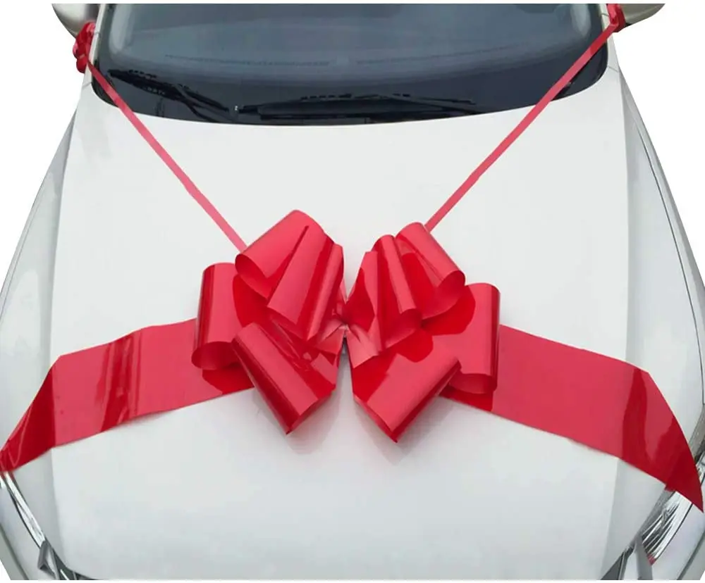 Guangdong High Quality Wholesale Factory Decorative  Red Ribbon Bow Giant  Car Bow  for Wedding