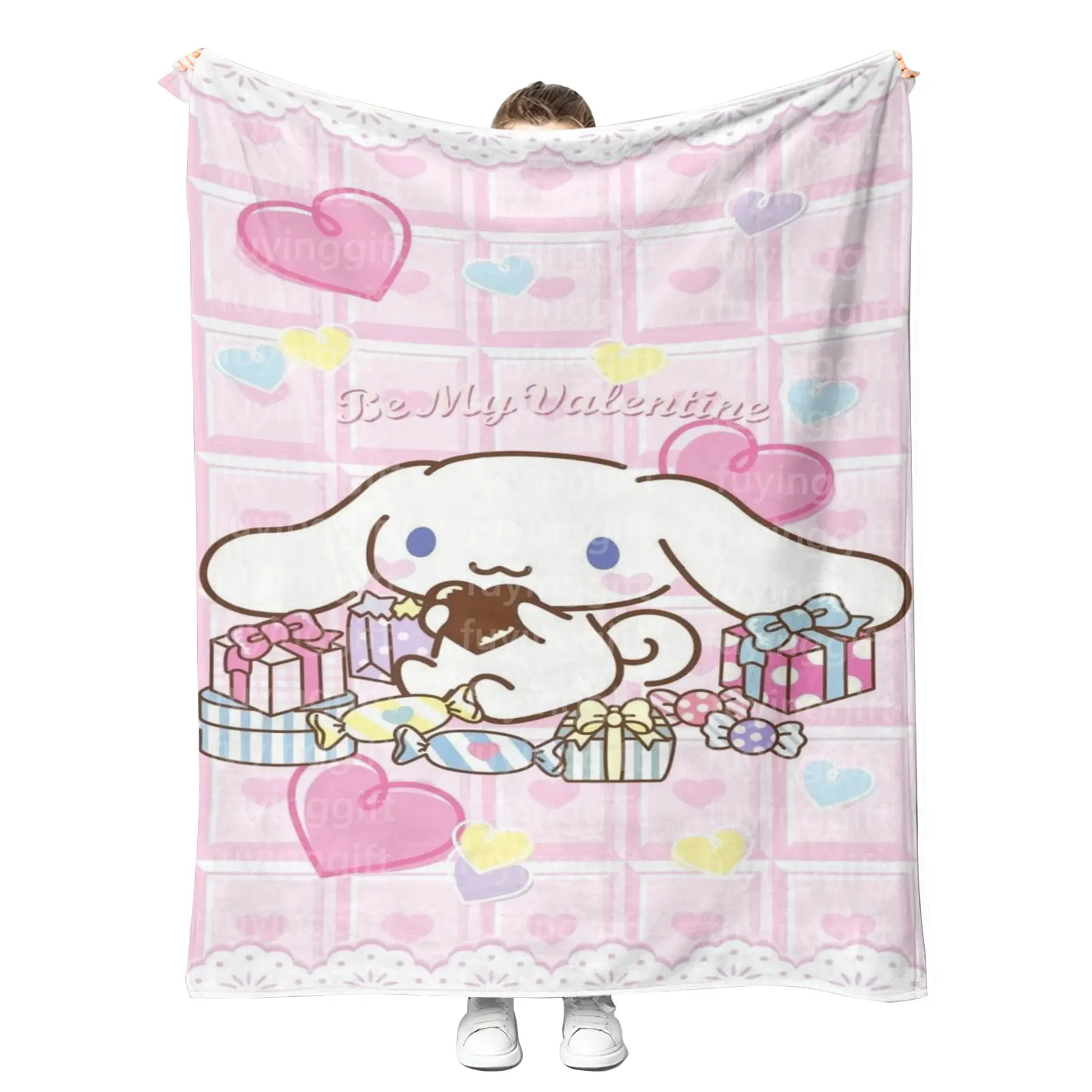 Прямая поставка низкий минимальный заказ каваи Cinnamoroll KT Мультяшные флисовые фланелевые теплые одеяла подарки для детей