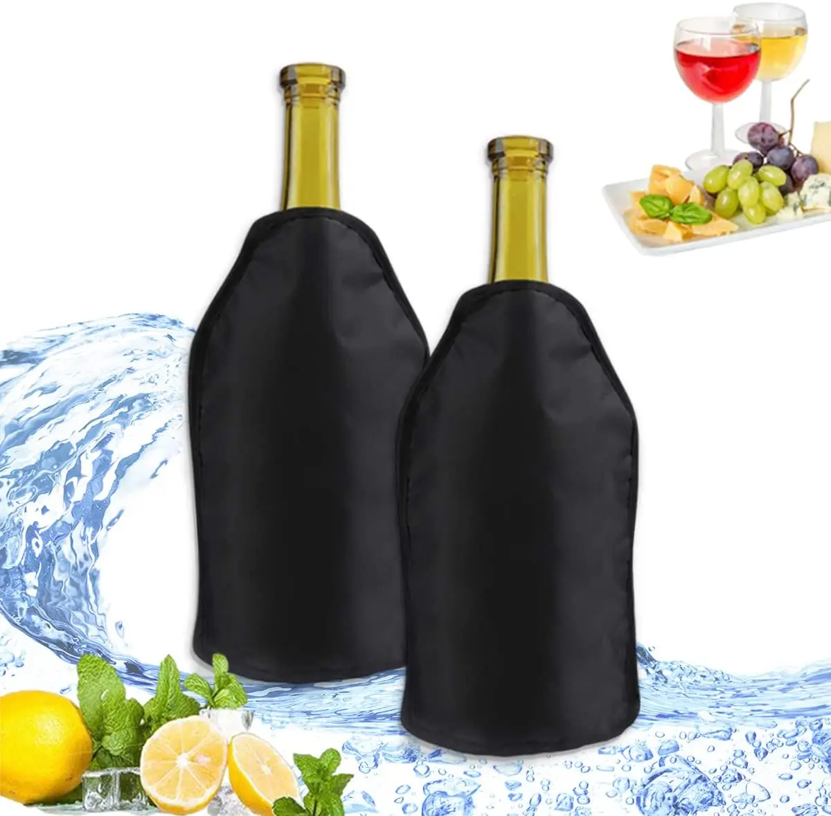 Wine Bottle Cooler Sleeve beverages Cold Bottle Cooler Chilling Bag Wine Ice Pack