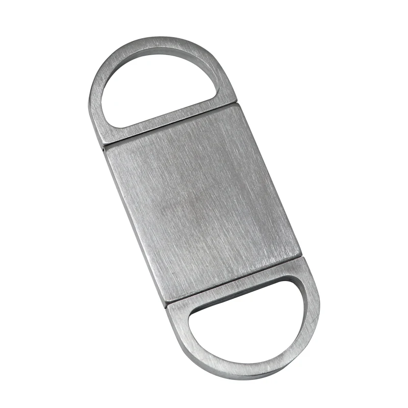 Wholesale Stainless Steel Metal Made Silver Color Portable Cigar Cutter In Promotional Price Free Samples