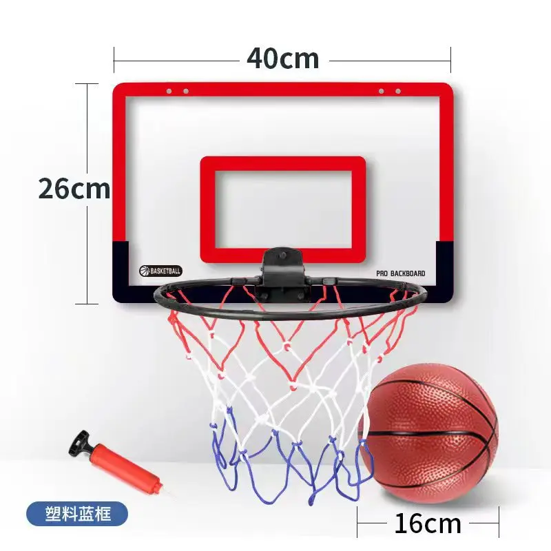 ActEarlier indoor basketball play set 40 cm x 26 cm Suspension Perforation-free Plastic Door Basketball Hoop Set