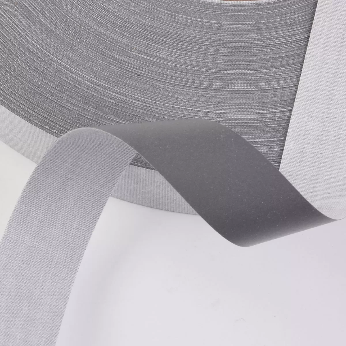 China Factory High Visibility Cinta Reflectiva Safety Sew On Reflective TC Fabric Material Tape for Clothing