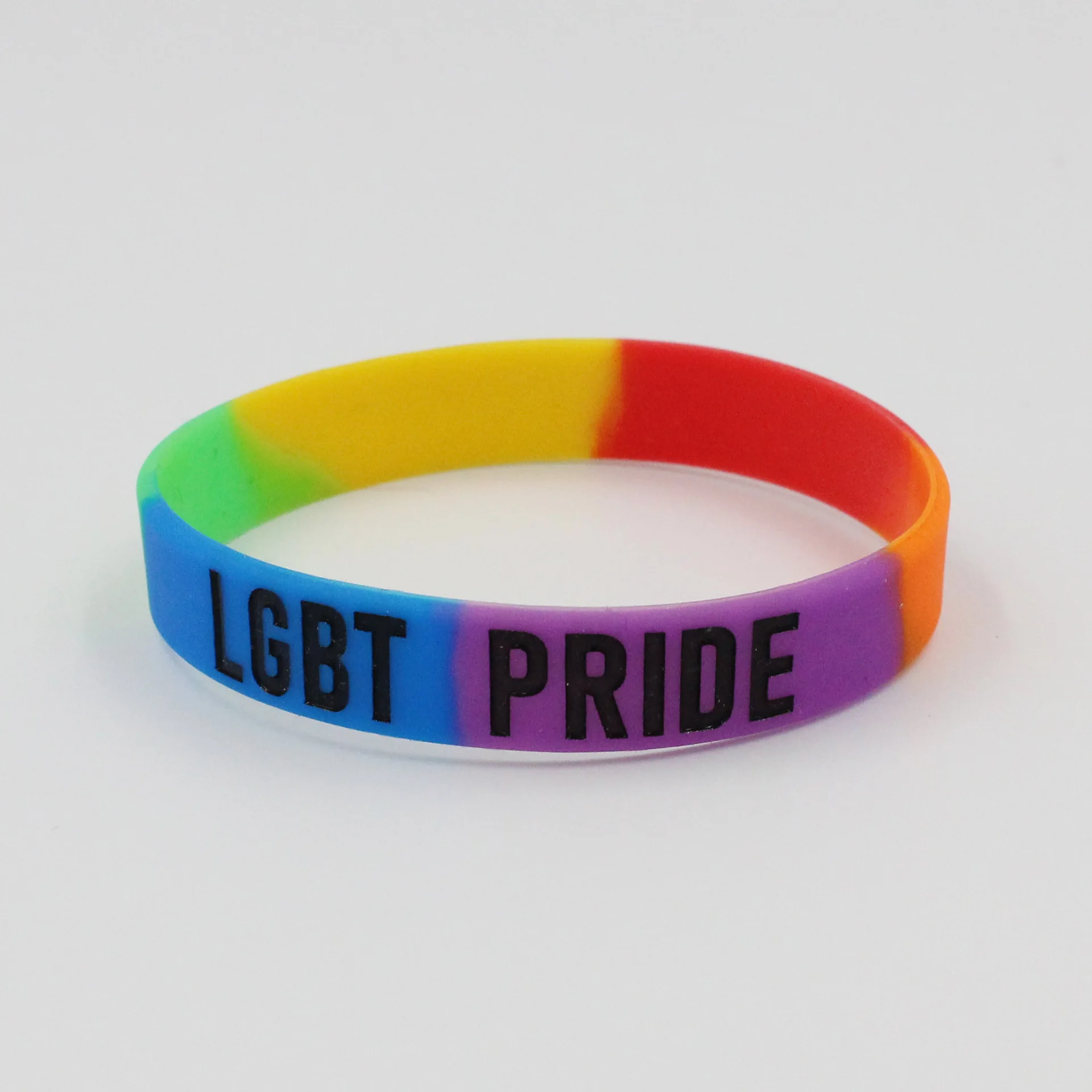 Cheap Custom Logo Full Color Print Party Sport Basketball Festival PRIDE Silicone Wristband