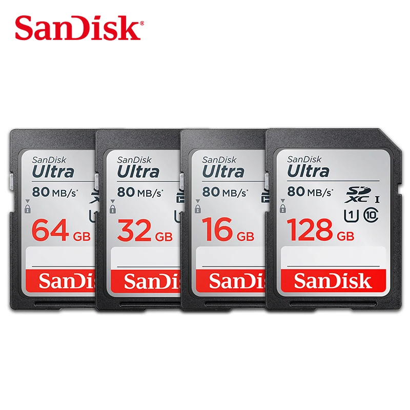 Оптовая продажа двойной флеш-накопитель SanDisk SD карты Ultra 64 Гб 128 ГБ оперативной памяти 16 встроенной 32GB UHS-I SDHC/SDXC для фото-и